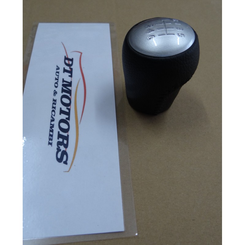 Pomello Del Cambio In Alluminio E Pelle Per Nissan Qashqai J11 E X-Trail T32 (6 Marce, Nero)