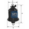 3159200 Cartuccia Filtro Carburante UFI