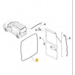 51854155 Guarnizione ad Anello Porte Posteriori Fiat Doblò